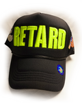 BLACK Hi Vis [RETARD] Trucker Hat thumbnail
