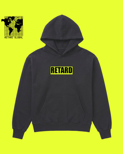 Hi Viz // Black RETARD Hoodie — Based Retard Gang