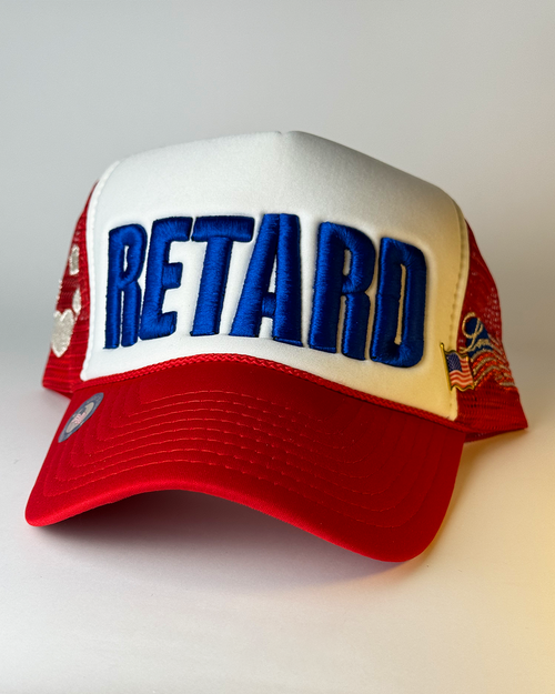 Red & Blue [RETARD] Trucker Hat